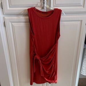 Chic Asymmetrical orange red Dress